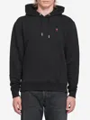 Ami Alexandre Mattiussi Ami Black Cotton Hoodie With Embroidered Logo And Functional Pockets In Black