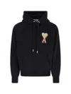Ami Alexandre Mattiussi Ami Paris Black Ami De Coeur Hoodie Men In Black