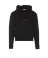 Ami Alexandre Mattiussi Black Ami De Coeur Hoodie In Black
