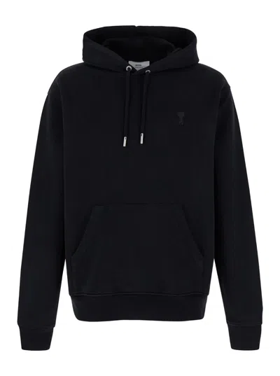 Ami Alexandre Mattiussi Ami De Coeur Hoodie In Black