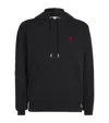 Ami Alexandre Mattiussi Hoodie Sweatshirt With Red Ami De Coeur Patch In Black
