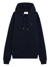 Ami Alexandre Mattiussi Ami Paris Ami De Coeur Drawstring Hoodie In Black