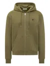 Ami Alexandre Mattiussi Ami De Coeur Hoodie In Green