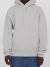 Ami Alexandre Mattiussi Ami Paris Long-sleeved Drawstring Hoodie In Grey