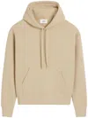 Ami Alexandre Mattiussi Ami Paris Boxy Embossed Hoodie Clothing In Neutrals