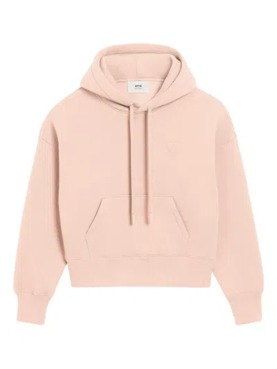 Ami Alexandre Mattiussi Ami De Coeur Hoodie In Pink