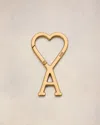 Ami Alexandre Mattiussi Ami De Coeur Hook Keyring Gold In Vibrated Brass