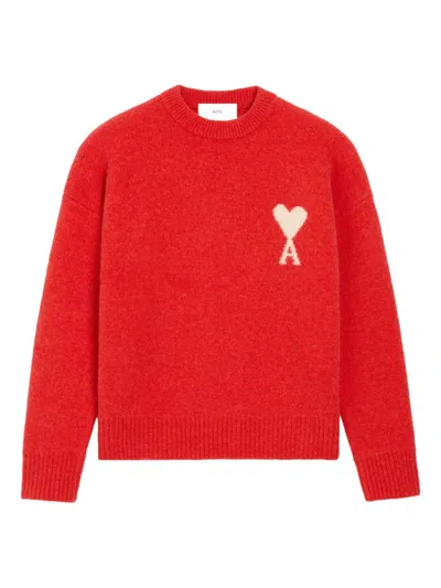 AMI ALEXANDRE MATTIUSSI AMI DE COEUR-INTARSIA SWEATER