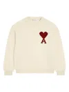 Ami Alexandre Mattiussi Ami De Coeur-intarsia Sweater In White
