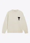 Ami Alexandre Mattiussi Ami Paris Ami De Coeur Crewneck Knitted Jumper In Pink