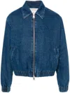 Ami Alexandre Mattiussi Ami Paris Adc Padded Denim Jacket In 蓝色