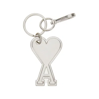 Ami Alexandre Mattiussi 'ami De Coeur' Keyring In Silver