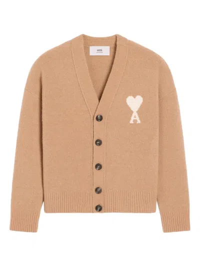 AMI ALEXANDRE MATTIUSSI AMI DE COEUR KNITTED CARDIGAN