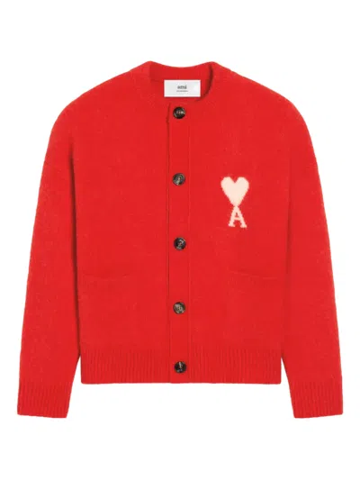 AMI ALEXANDRE MATTIUSSI AMI DE COEUR KNITTED CARDIGAN