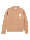 Ami Alexandre Mattiussi Brown Alpaca Ami De Coeur Crewneck Sweater Brown In Neutral