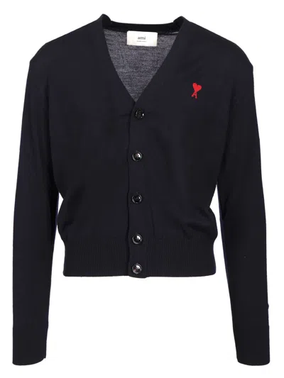 AMI ALEXANDRE MATTIUSSI AMI DE COEUR KNITWEAR BLUE