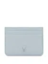 Ami Alexandre Mattiussi Blue Smooth Leather Ami De Coeur Card Holder Blue In Blue