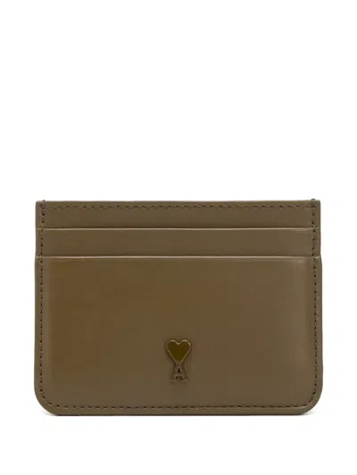 Ami Alexandre Mattiussi Ami De Coeur Leather Cardholder