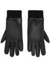 Ami Alexandre Mattiussi Ami De Coeur Leather Gloves In Black