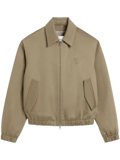 Ami Alexandre Mattiussi Ami De Coeur Lightweight Jacket In Laurel