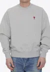 AMI ALEXANDRE MATTIUSSI AMI DE COEUR LOGO-EMBROIDERED SWEATSHIRT