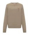 Ami Alexandre Mattiussi Ami De Coeur Tonal Needle Punch Sweater In Nude