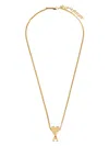 Ami Alexandre Mattiussi Ami De Coeur Logo-pendant Necklace In Gold
