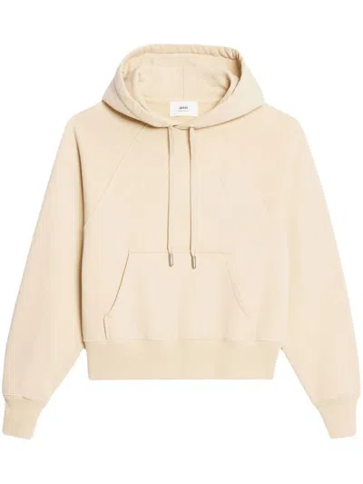 Ami Alexandre Mattiussi Ami De Coeur Long-sleeve Hoodie In Neutrals