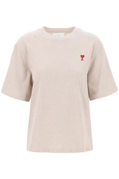 Ami Alexandre Mattiussi Beige Ami De Cœur T-shirt