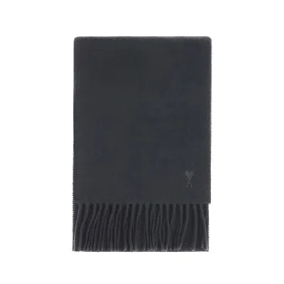 Ami Alexandre Mattiussi Ami De Coeur Men's Scarf In Black