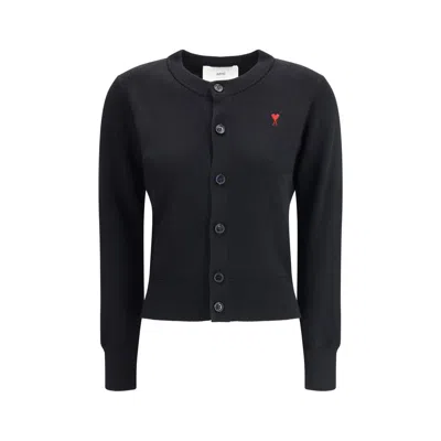 AMI ALEXANDRE MATTIUSSI AMI DE COEUR MERINO WOOL CARDIGAN