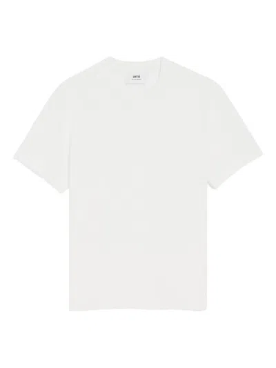 Ami Alexandre Mattiussi Ami De Coeur-motif Organic Cotton T-shirt In White