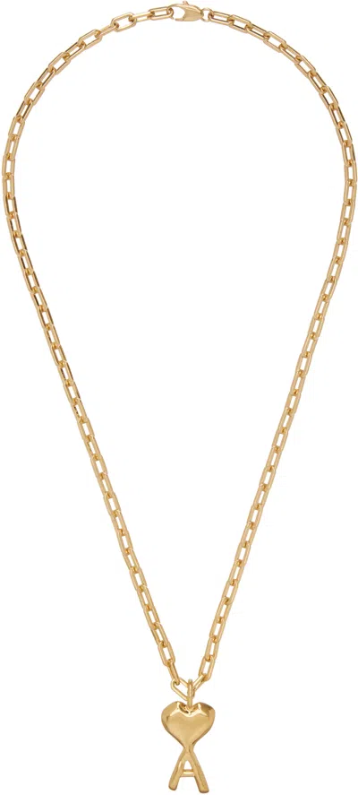 Ami Alexandre Mattiussi Ami De Coeur Necklace In Gold