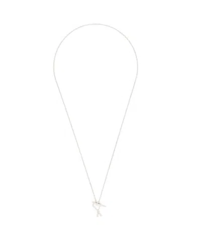 AMI ALEXANDRE MATTIUSSI AMI DE COEUR LOGO PENDANT NECKLACE