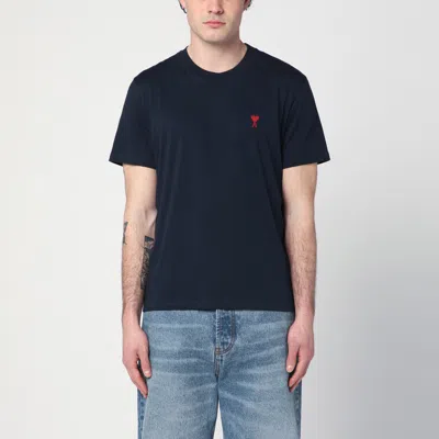 AMI ALEXANDRE MATTIUSSI AMI PARIS AMI DE COEUR NIGHT BLUE T-SHIRT