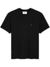 Ami Alexandre Mattiussi T-shirt With Round Neck And Short Sleeves In Black