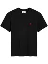 Ami Alexandre Mattiussi Ami De Coeur Black T-shirt In Black