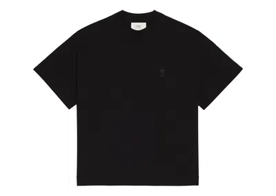Pre-owned Ami Alexandre Mattiussi Ami De Coeur Organic Cotton T-shirt In Black