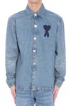 Ami Alexandre Mattiussi Ami Paris De Coeur Overshirt In Used Blue