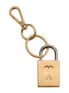Ami Alexandre Mattiussi Ami De Coeur Padlock-detail Keyring In Gold