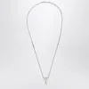 Ami Alexandre Mattiussi Ami De Coeur Palladium Necklace In Brown