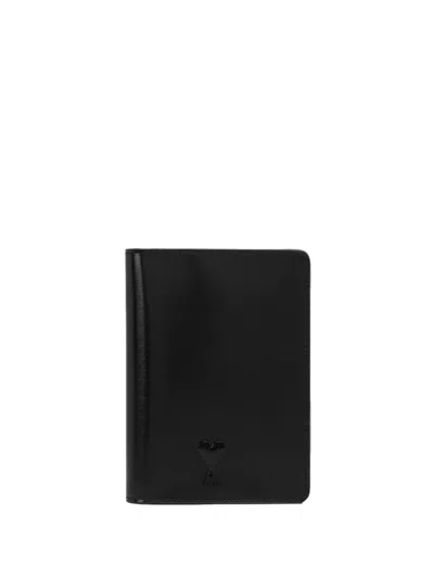 Ami Alexandre Mattiussi Ami De Coeur Passport Holder In Black