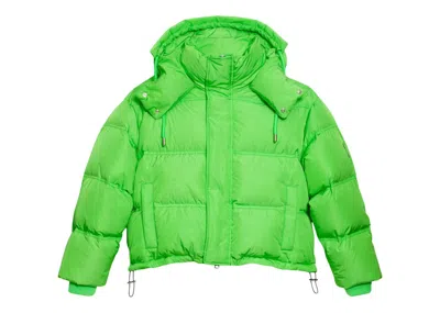 Pre-owned Ami Alexandre Mattiussi Ami De Coeur Patch Down Jacket In Green