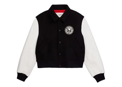 Pre-owned Ami Alexandre Mattiussi Ami De Coeur Patch Teddy Jacket In Black/white In Multi