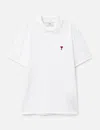 Ami Alexandre Mattiussi Ami De Coeur Polo Shirt In White