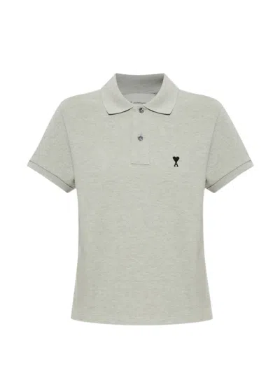 Ami Alexandre Mattiussi Short-sleeved Polo Shirt In Gray