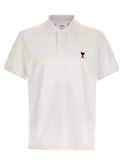 Ami Alexandre Mattiussi Ami De Coeur Polo Shirt In White