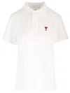 Ami Alexandre Mattiussi Ami Paris De Coeur Organic-cotton Polo Shirt