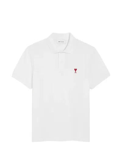 Ami Alexandre Mattiussi Ami Paris Women Ami De Coeur Cotton Polo Shirt In Multi