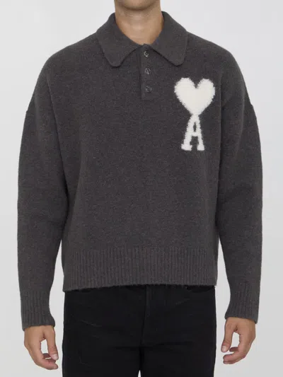 AMI ALEXANDRE MATTIUSSI AMI DE COEUR POLO SWEATER